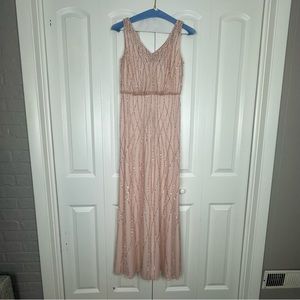 BHLDN ADRIANNA PAPELL BROOKLYN DRESS BLUSH SIZE 2